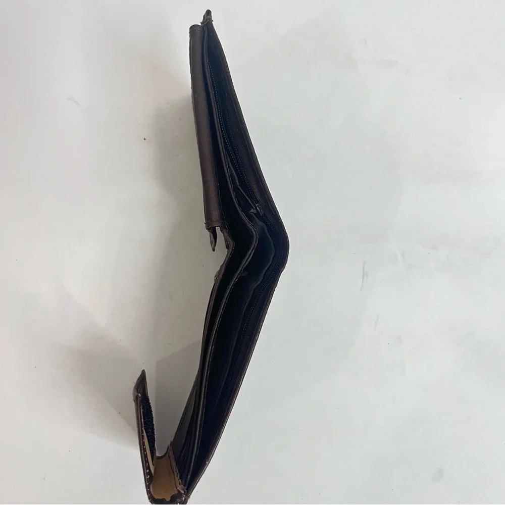 Hand Crafted Genuine Leather Mens Wallet Slim Trifold Wallets With ID Window
